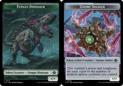 Fungus Dinosaur (0012) // Gnome Soldier (0003) Double-Sided Token - Foil